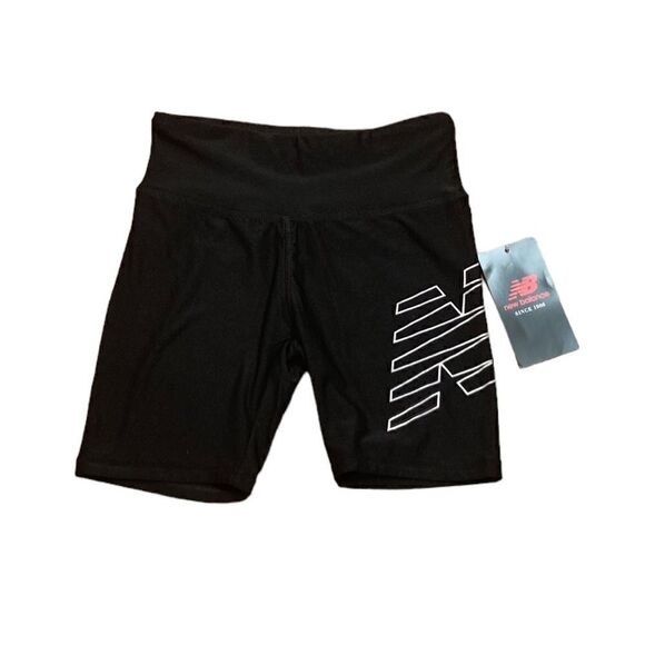 New Balance Black Performance Shorts, Size YS (7/8), NWT - Picture 2 of 8